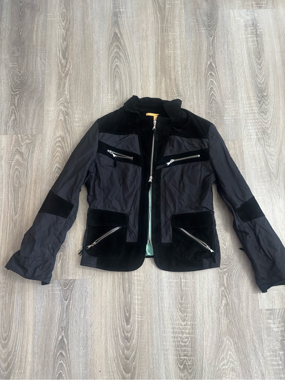 Mixed-Media dual Zip Jacket